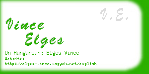 vince elges business card